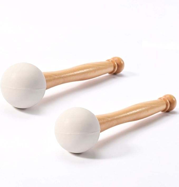 Two rubber mallets for Playing Crystal Singing Bowl 2 PCS - Bloomnest