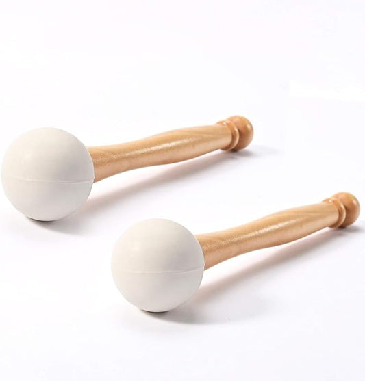 Two rubber mallets for Playing Crystal Singing Bowl 2 PCS - Bloomnest