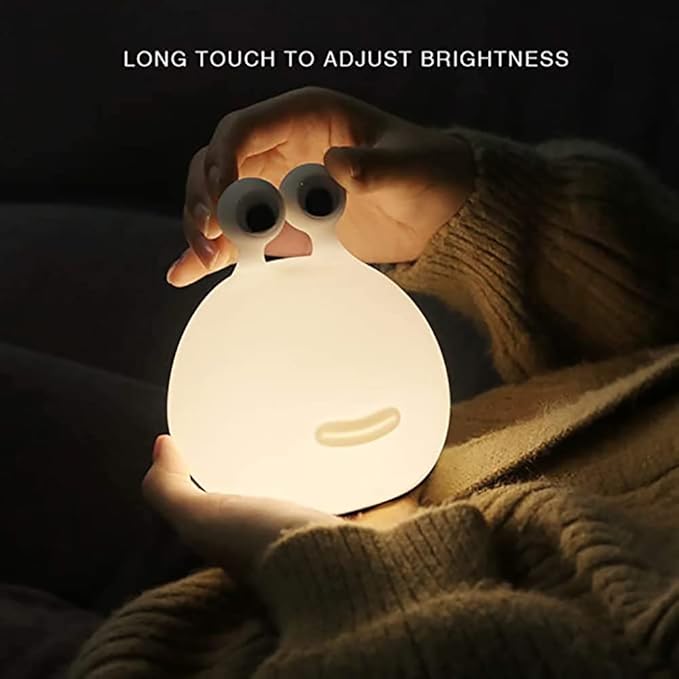 Slug Night Light,Silicone lamp for Kids,USB Rechargeable Cute Animal Lamps Timer Setting Safe Bedside Lamp Portable LED Lamps for Breastfeeding Dorm Room Decor for Christmas Gift - Bloomnest