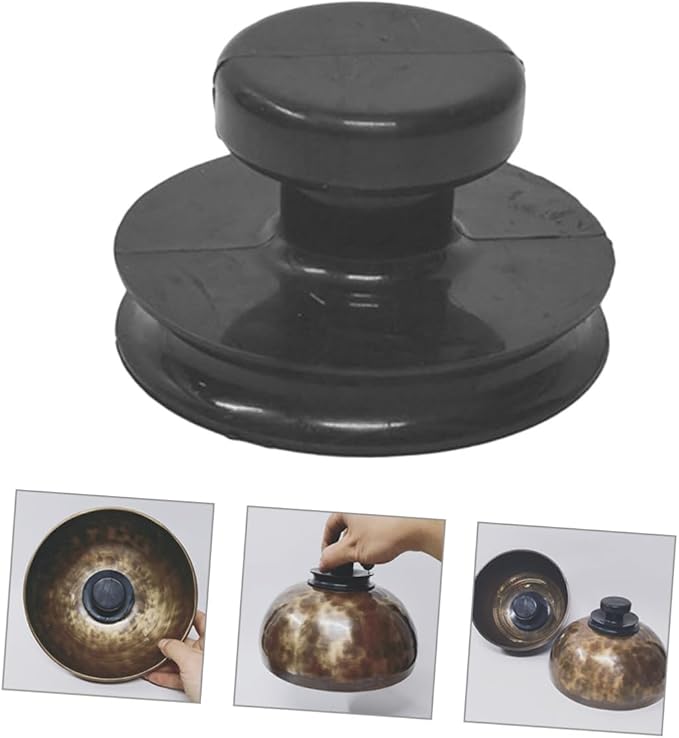Mikinona Sound Bowl Suction Cups 2Pcs Rubber Handle for Singing Bowl Meditation Stabilizer Easy Attach and Lift Accessory - Bloomnest