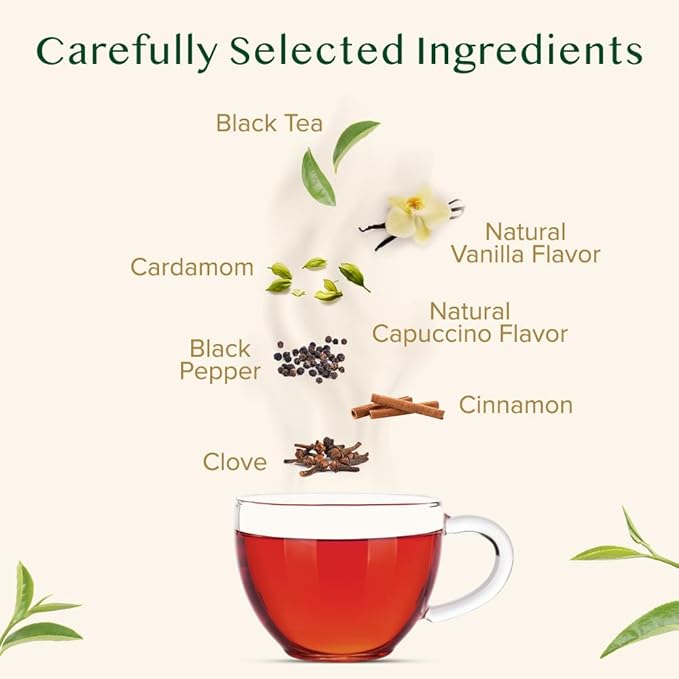 VAHDAM, Vanilla Spiced Chai Tea | 100 Tea Bags | Delicious Blend of Vanilla Masala Chai | Brew Hot, Cold or Iced - Bloomnest