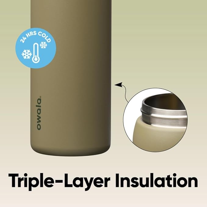 Owala FreeSip Insulated Stainless Steel Water Bottle with Straw, BPA-Free Sports Water Bottle, Great for Travel, 32 Oz, Off Road Owala