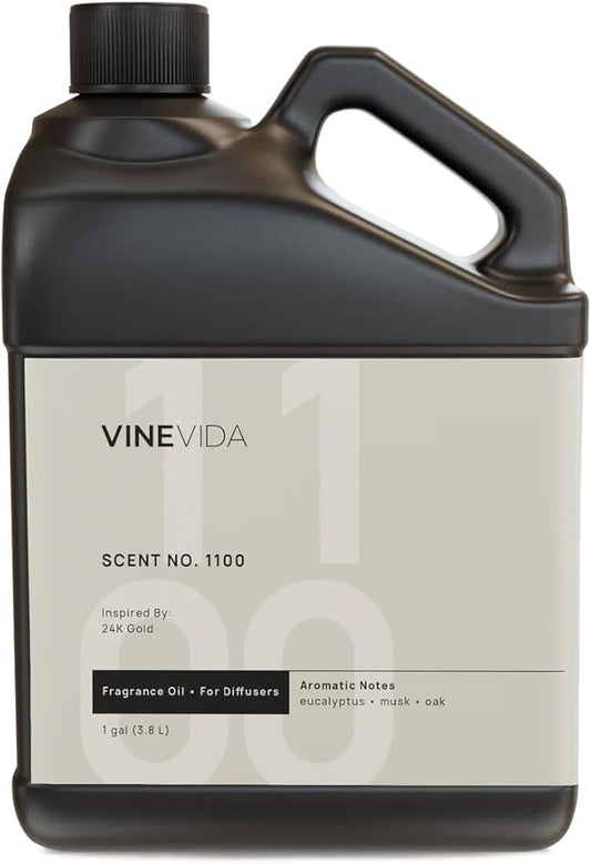 VINEVIDA [128 Fl Oz] Scent NO. 1100 Fragrance Oil for Cold Air Diffusers, Aromatic Notes of Eucalyptus & Lavender Essential Oils for Diffuser Oil Refill & Air Freshener Room Spray - Bloomnest