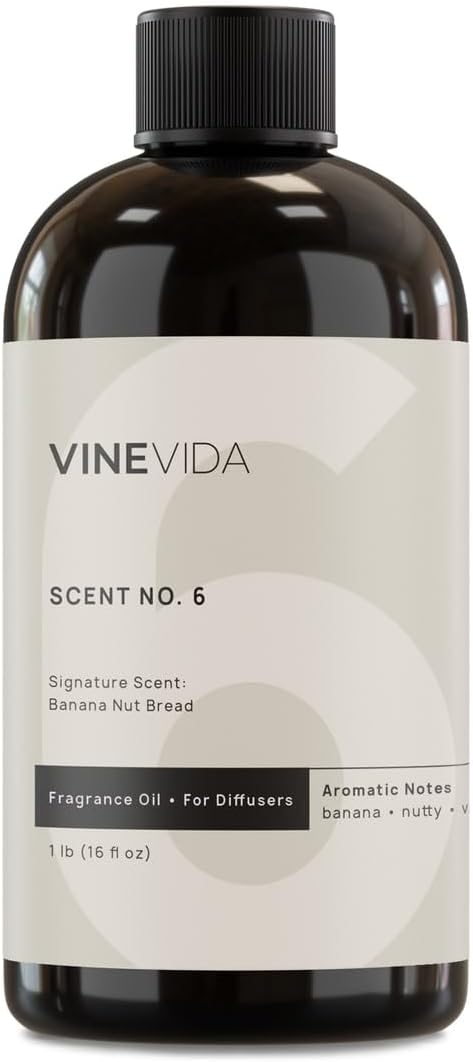 VINEVIDA [16 Fl Oz] Banana Nut Bread Fragrance Oil for Cold Air Diffusers, Essential Oils for Diffuser Oil Refill & Air Freshener Room Spray - Bloomnest