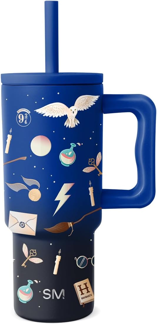 Simple Modern Harry Potter Kids 24 oz Tumbler with Handle and Silicone Straw Lid | Spill Proof and Leak Resistant | Reusable Stainless Steel Bottle | Gift Boys Girls | Trek Collection | Magical Mashup - Bloomnest