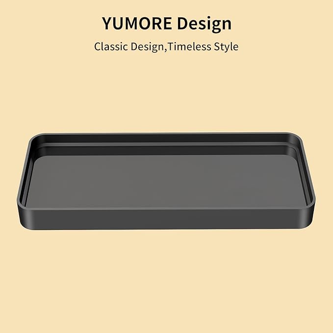 YUMORE Bathroom Organizer Countertop, Counter Organizer for Bathroom Decor, Tempered Glass Shelf for Vanity Storage, Makeup Tray for Perfume Skincare Bedroom Kitchen Corner(1 Tier- Pro) - Bloomnest