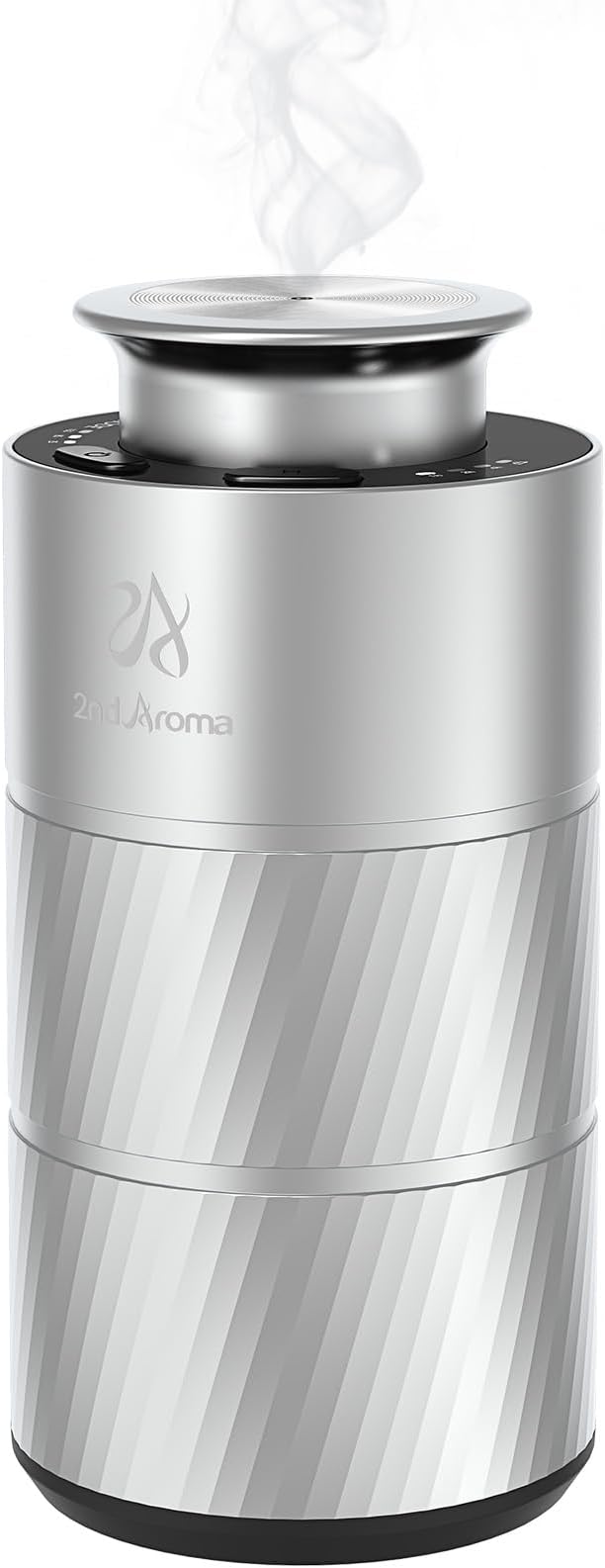 Car Essential Oil Diffuser, Waterless Aluminum Aroma Car Diffuser, 20ml Portable USB Type-C Rechargeable Wireless 1/2/4H Timer Long Lasting Freshener for Traveling Camping Working - Bloomnest