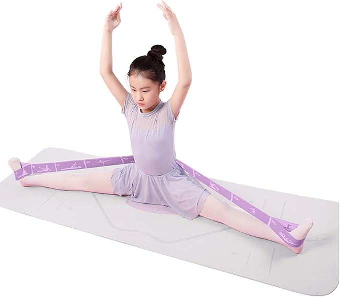 Adjustable Stretch Strap for Kids, 8-Loop Elastic Resistance Band for Children Gymnastics, Ballet Dance, Yoga, Stuff，Pilates & Flexibility Training, Home Exercise Equipment for Girls - Bloomnest