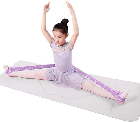 Adjustable Stretch Strap for Kids, 8-Loop Elastic Resistance Band for Children Gymnastics, Ballet Dance, Yoga, Stuff，Pilates & Flexibility Training, Home Exercise Equipment for Girls - Bloomnest