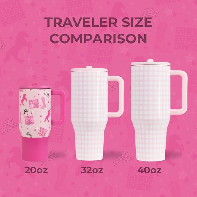 HydroJug Kids - 20 oz Insulated Kids Water Bottle with Flip Straw & Handle | Leak-Proof & Durable | Perfect for School, Sports, Lunch, Travel & Camp, Cowgirl - Bloomnest