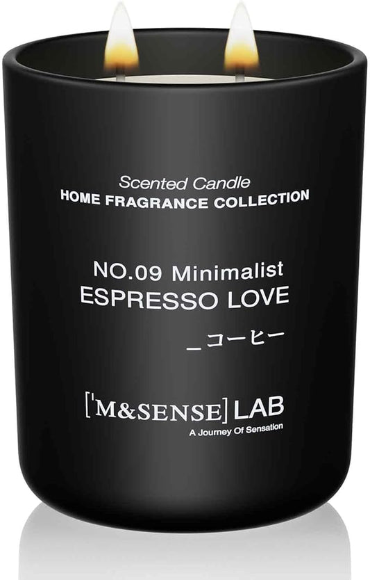 M&SENSE Natural Soy Candle| Espresso Love | 16.6 oz, 95H Burn | Minimalist Scented Candle for Relaxation, Gifting, Home Décor | for Bedroom, Office, Party Large - Bloomnest