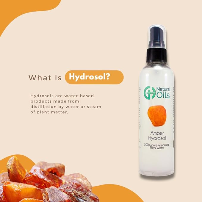 Amber Hydrosol (Floral Water) - 32 fl oz Plastic Jug w/Cap - 100% Pure, Distilled from Natural Tree Resin - Bloomnest