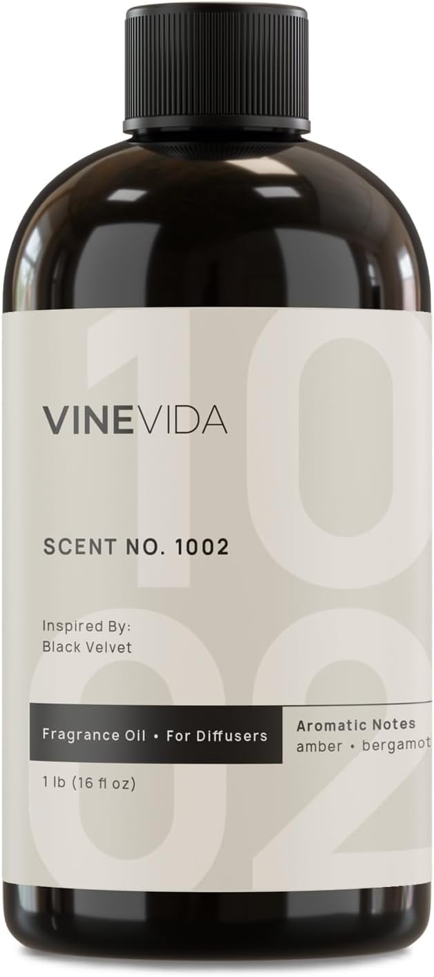 VINEVIDA [16 Fl Oz] Scent NO.1002 Inspired By Black Velvet Fragrance Oil For Cold Air Diffuser, Aromatic Notes of Amber Bergamot Rose, Essential Oils for Diffuser Oil Refill & Air Freshener Room Spray - Bloomnest