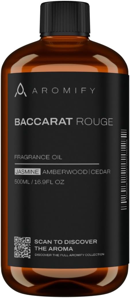 Diffuser Oil Inspired by Baccarat Rouge, 16.9 FL Oz, 500 mL, Luxury Hotel Scent for Home, Bathroom, Spa & Office, Essential Oil Blend for Aromatherapy, Amberwood & Cedar. - Bloomnest