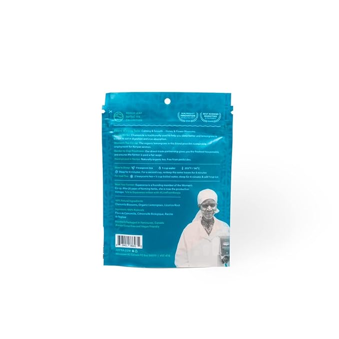 JusTea CHAMOMILE DREAM | Loose Leaf Herbal Tea | Recyclable Refill Pouch | 40+ Cups (1.6oz) | Caffeine Free | Award-Winning | Fair Trade | Non-GMO - Bloomnest
