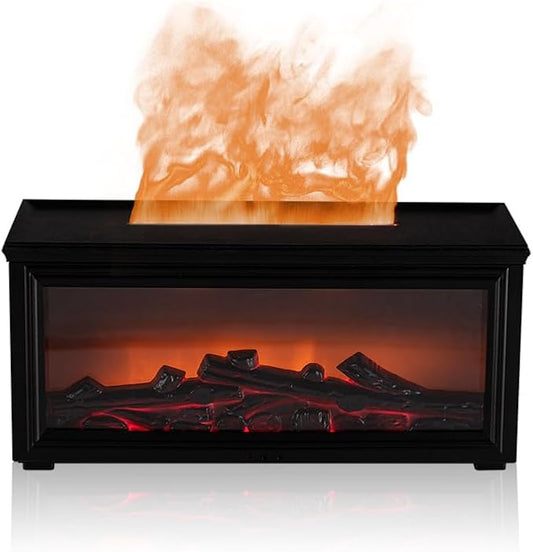 280ML Fireplace Diffuser Essential Oils Diffuser Flame Humidifier with 7 Colorful Lights Timer Remote Control for Home Office Bedroom Yoga SPA Hotel - Bloomnest