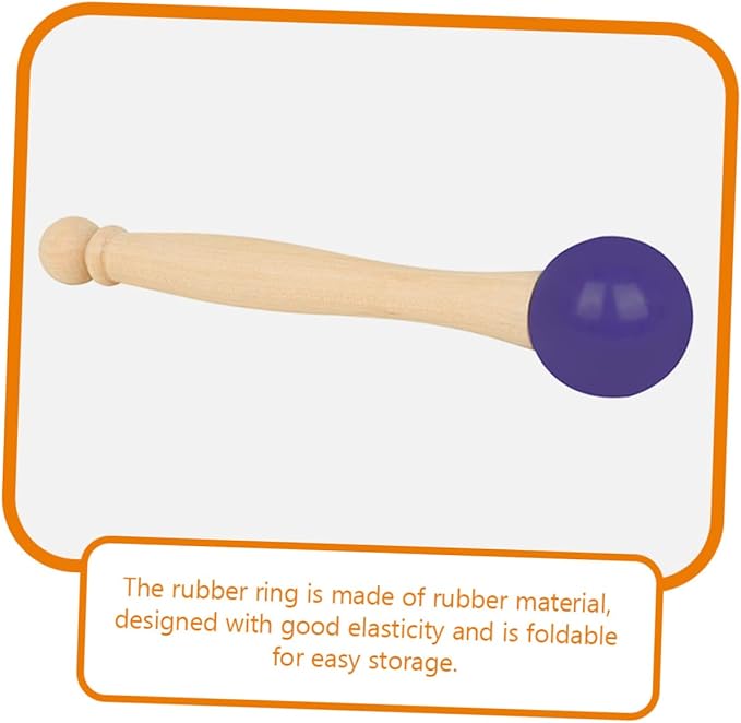 Beaupretty 1Set Singing Bowl Mallet with Handle Rubber Ring Kit for Crystal Singing Bowls Comfortable Grip Durable Material for Sound Meditation Music Practices - Bloomnest