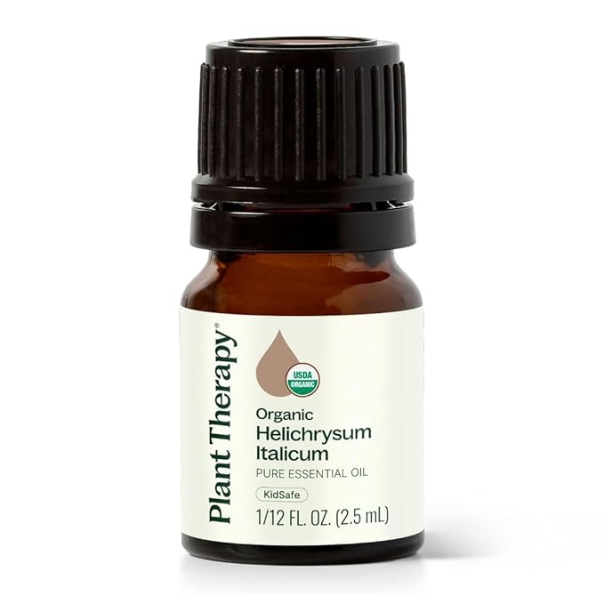 Plant Therapy Organic Helichrysum Italicum Essential Oil for Skin 100% Pure, USDA Certified Organic, Undiluted, Natural Aromatherapy for Diffusion, Therapeutic Grade 2.5 mL (1/12 oz) - Bloomnest