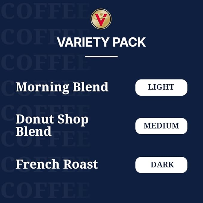 Victor Allen's Coffee Variety Pack (Morning Blend, Donut Shop Blend, and French Roast), 32 Count, Single Serve Coffee Pods for Keurig K-Cup Brewers - Bloomnest