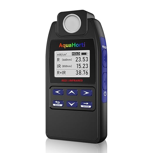 AH-DRNIR 660nm & 850nm Red/NIR Light Irradiance Meter – Professional Dual-Wavelength Radiometer AquaHorti
