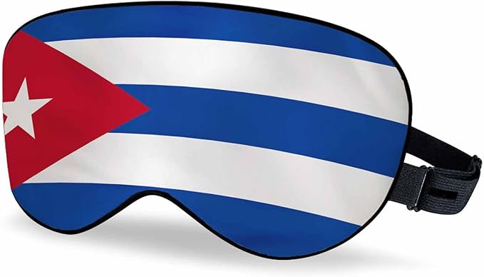 Cuba Waving Flag Sleep Eye Mask Cuba National Flag Men Women Sleep Mask with Adjustable Strap Eye Cover Eye Shade for Travel, Nap,Meditation - Bloomnest