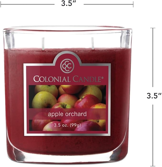 Colonial Candle Apple Orchard Scented Jar Candle, 2 Wick, 3.5 oz, Mottled Wax Candle (Pack of 2) - Bloomnest