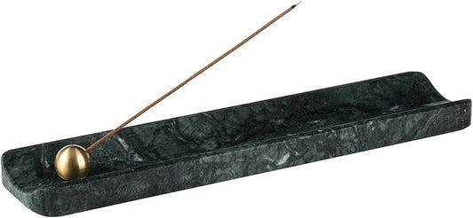 Koville Luxury Natural Indian Marble Incense Holder, Incense Holders for Sticks, Incense Burner Holder, Ideal for Meditation and Relaxing, Easy to Clean(Indian Green) - Bloomnest