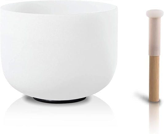 7inch 8inch 9inch Crystal singing bowls set sound bowl for healing Mindfulness, Meditation, Yoga, Spiritual and Body Healing Chakra Bowl (F note (Heart), 9 inch)