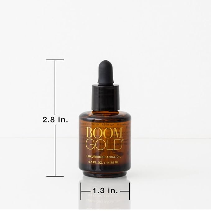 Boom Gold ™ Lightweight & Luxurious Facial Oil with Organic Ingredients for a Softer, Smoother, More Luminous Skin, with Kukui Nut & Frankincense Oil, Boom Beauty by Cindy Joseph (0.5 Oz) - Bloomnest