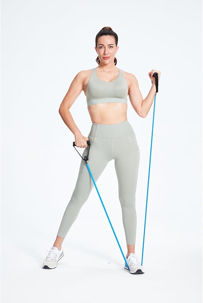 Resistance Bands with Handles for Working Out Women and Men, Exercise Bands with Door Anchor, Stretch Bands for Home Workouts, Simple Guide Included - Bloomnest