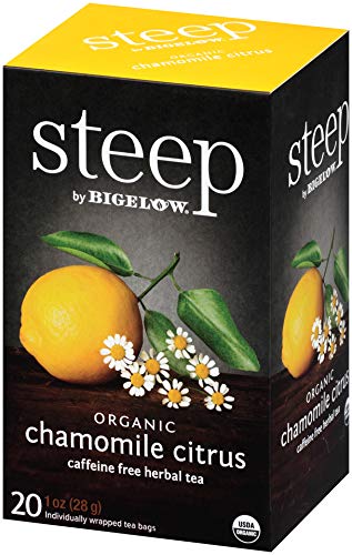 steep Organic Chamomile Citrus Herbal 20 Count Box (Pack of 3), Certified Organic, Gluten-Free, Kosher Tea in Foil-Wrapped Bags - Bloomnest