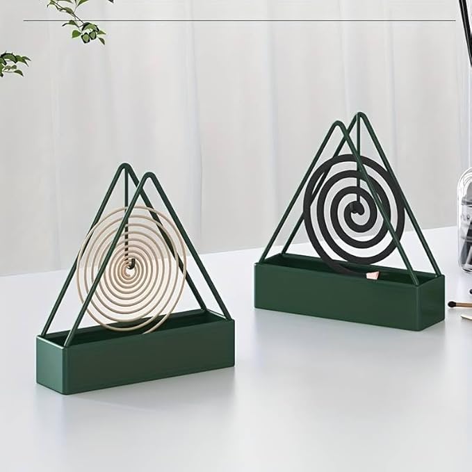 Designer Portable Iron Mosquito Coil Holder 2 pcs Sets with Handle - Fireproof Material Incense Holder - Bloomnest