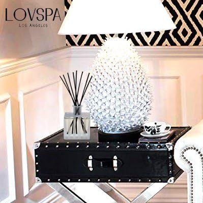 LOVSPA Reed Diffuser Set, Unwind Eucalyptus & Mint Scented Oil Diffuser with Sticks, Home Fragrance Accessories for Bathroom Shelf Decor, Aroma Diffusers for Home or Office Desk, USA Made - Bloomnest