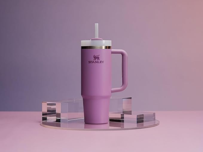 STANLEY Quencher H2.0 Tumbler with Handle and Straw 30 oz | Flowstate 3-Position Lid | Cup Holder Compatible for Travel | Insulated Stainless Steel Cup | BPA-Free | Lilac - Bloomnest