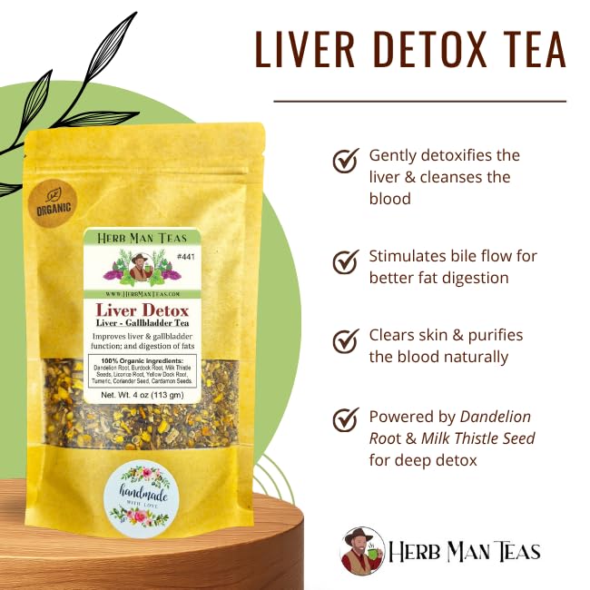 LIVER TEA — Organic Herbal Blend to Support Liver & Gallbladder Function, Healthy Digestion, and Fat Utilization — by Master Herbalist Khabir, Non-GMO, No Additives - Bloomnest