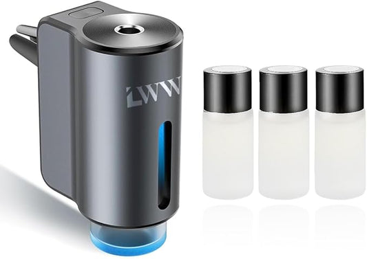 Smart Car Air Freshener, 3 Levels of Adjustable Intensity, Aroma Rechargeable Aroma Diffuser, Adjustable Aroma Diffuser, 220mAh Built-in， Fresh+Intense+Ocean Perfume - Bloomnest