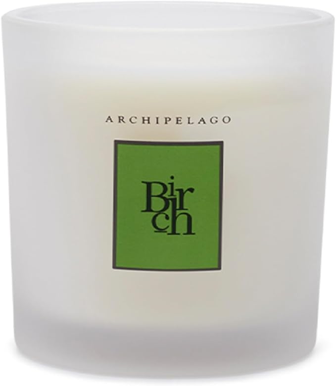 Archipelago Botanicals Hand-Poured Soy Wax Blend Scented Candle with Fragrance Oils, Lead-Free Cotton Wicks, Glass Candle Jar with Gift Box, Burns Approx. 60 Hours, Birch, 10 Oz. - Bloomnest