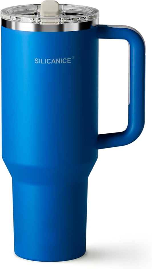 Easy Clean Pro Tumbler - 40 oz Water Bottle with Handle & Quick-Disassemble Flip Straw, Leak Resitance,Double Wall Insulated Stainless Steel, Dishwasher Safe, BPA-Free,Gifts for Women & Men - Bloomnest