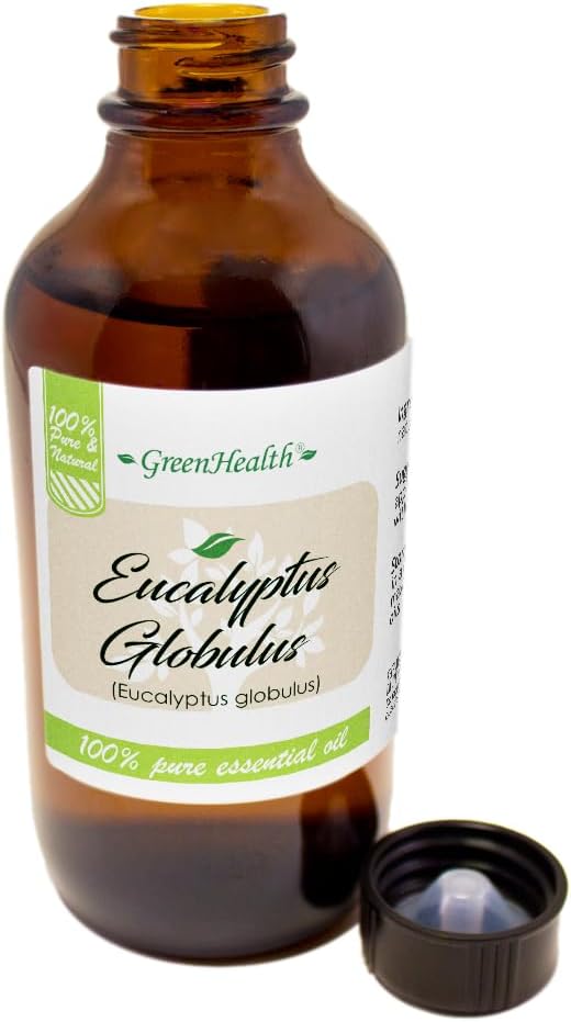 GreenHealth Eucalyptus Essential Oil 4 fl oz – 100% Pure & Natural – Aromatherapy Oil for Diffuser, Air Freshener, Cleaning, Home Fragrance – Therapeutic Grade – Large Value Size