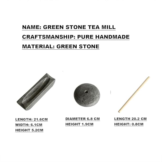 Authentic Bluestone Spice Grinder Handcrafted Roller Mill for Tea, Coffee Beans, and Spices Song Dynasty-Inspired Grinding Set - Bloomnest