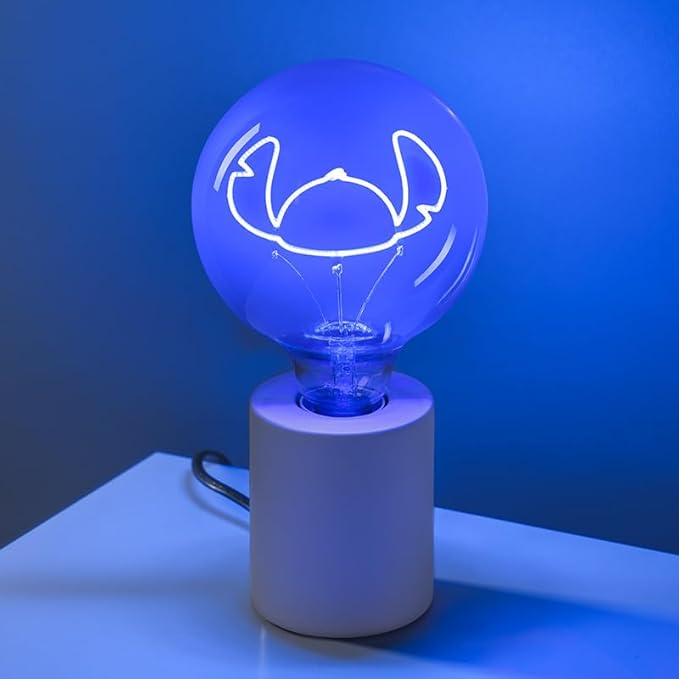 Disney Stitch Decorative LED Neon Bulb Lamp - E27 Glass Lightbulb, Officially Licensed Lilo & Stitch Collectible Gift, Fun Light for Bedrooms & Homes | Paladone - Bloomnest