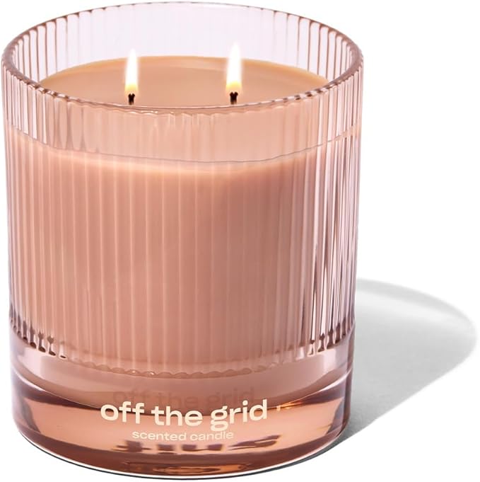 Off The Grid Luxury Scented Candle by Snif, Warm and Calming Candle, 50+ Hours, 100% Cotton Fiber Wicks, Soy Wax Blend, Non-Toxic, Vegan, 8.5 oz - Bloomnest