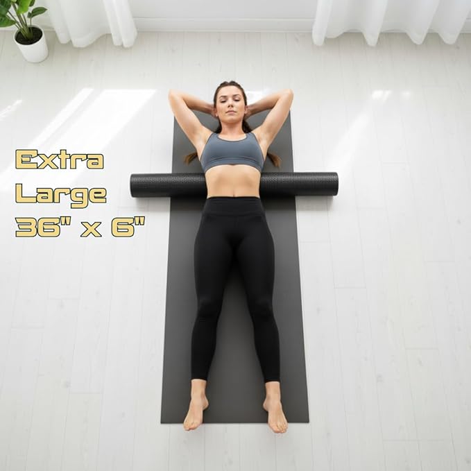 Fitizen Foam Roller – Muscle Massage Rehab Stiff Back Pain Physical Therapy Deep Tissue Firm Exercise Equipment Home Gym Stress Yoga Pilates for The Fit Citizen by FitNation - Bloomnest