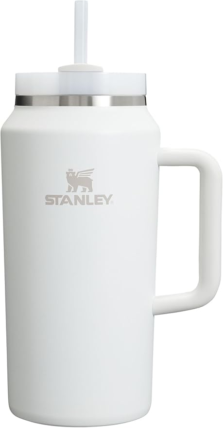 STANLEY Quencher H2.0 Tumbler with Handle & Straw 64 oz | Flowstate 3-Position Lid | Large Capacity for Travel & Sports | Insulated Stainless Steel Cup | BPA-Free | Frost