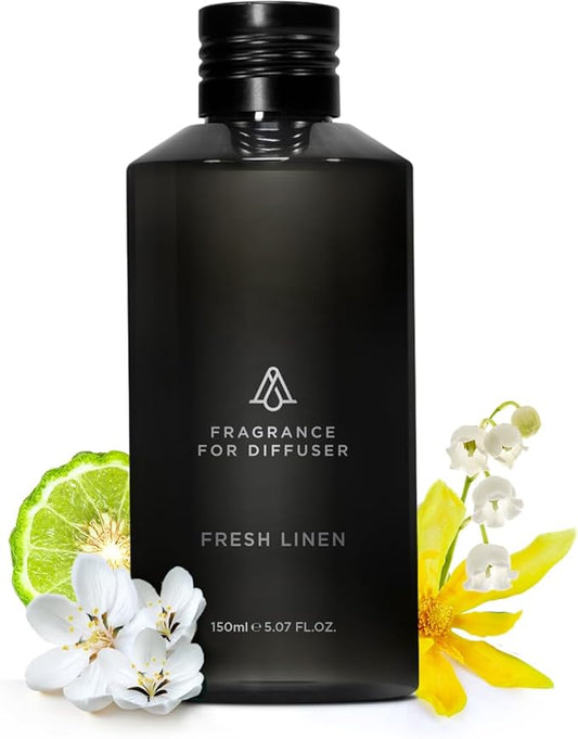 AromaPlan Hotel,Home Luxury Scents,Fresh Linen 5.07 Fl Oz (150ml) | Fragrance for Cold Air & Waterless Diffuser Oil | Home Luxury & Hotel Scent for Aromatherapy-USA Made,Bigger Bottle & Longer Lasting - Bloomnest