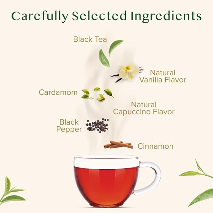 VAHDAM Vanilla Spiced Masala Chai | 3.53oz (50 Cups) Gluten Free Delicious Blend Of Vanilla & Masala Chai | Spiced Chai Tea Loose Leaf | Brew As Hot, Cold Or Iced Tea | Vacuum Sealed Pack - Bloomnest