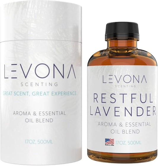 Levona Scents Pure Essential Oils for Diffusers for Home Luxury Scents - Restful Lavender Essential Oil is A Floral Blend of Eucalyptus, Bergamot, Lavender - Aroma Diffuser Oil - Bloomnest