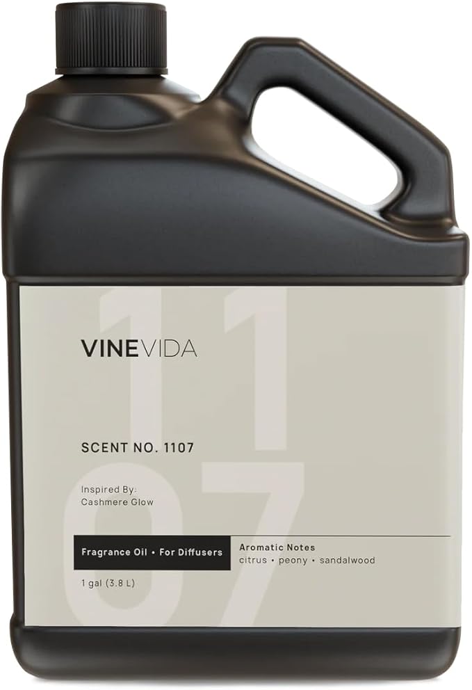 VINEVIDA [128 Fl Oz] Scent NO. 1107 Fragrance Oil for Cold Air Diffusers, Aromatic Notes of Citrus Peony Sandalwood, Essential Oils for Diffuser Oil Refill & Air Freshener Room Spray - Bloomnest