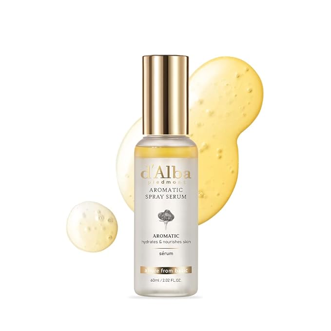d'alba Piedmont Italian White Truffle First Aromatic Spray Serum, Fragrant VEGAN Glowy Antioxidant Face Mist, Deep Hydration Skin Firmness, Korean Skin Care (2.02 fl.oz) - Bloomnest