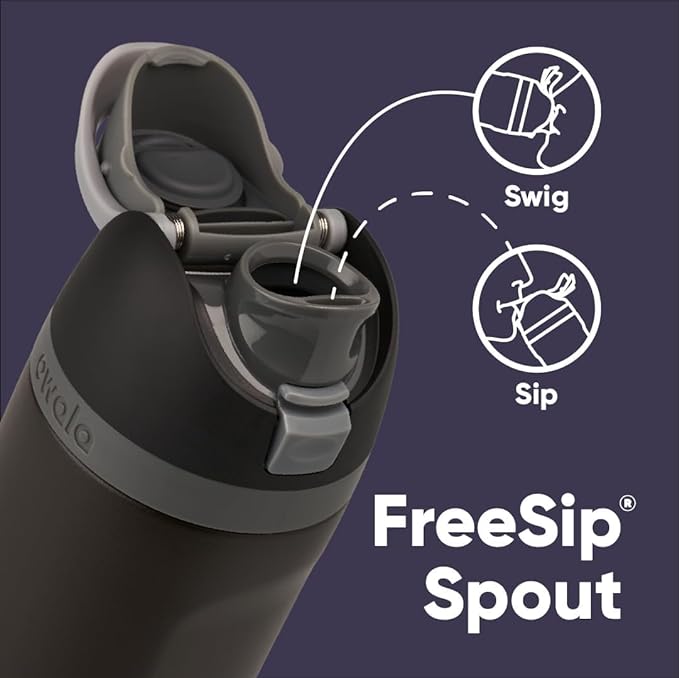 Owala Marvel FreeSip Insulated Stainless Steel Water Bottle with Straw for Sports and Travel, BPA-Free Sports Water Bottle, 24 oz, Black Panther | Insulated, with Straw, BPA-Free, Sports Water Bottle, Great for Travel, 24oz Owala
